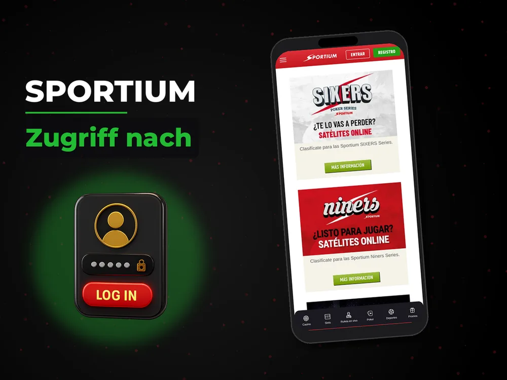 Sportium - Zugriff nach